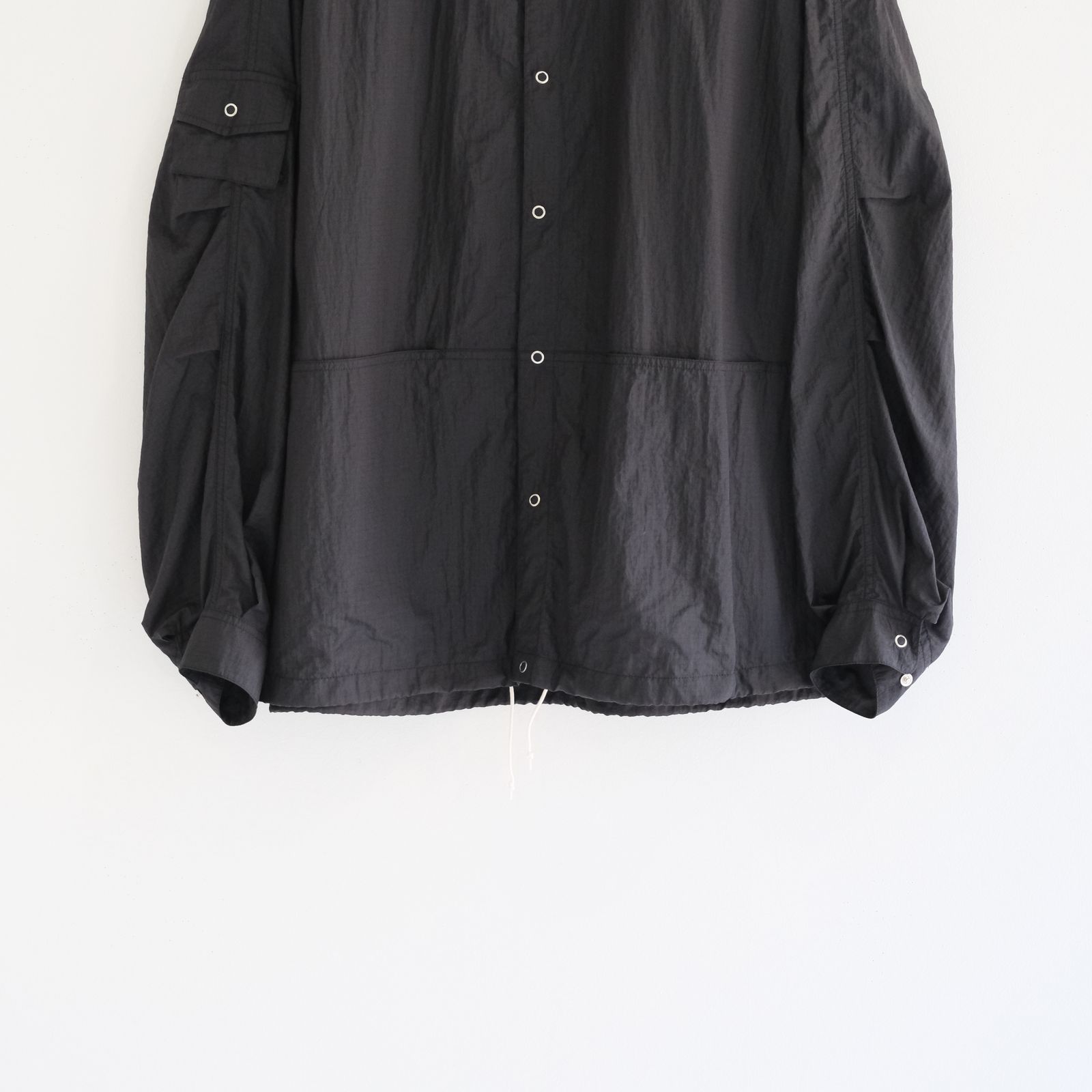 Photographer L/S Shirt Jacket / シャツジャケット / ナイロン / BLACK