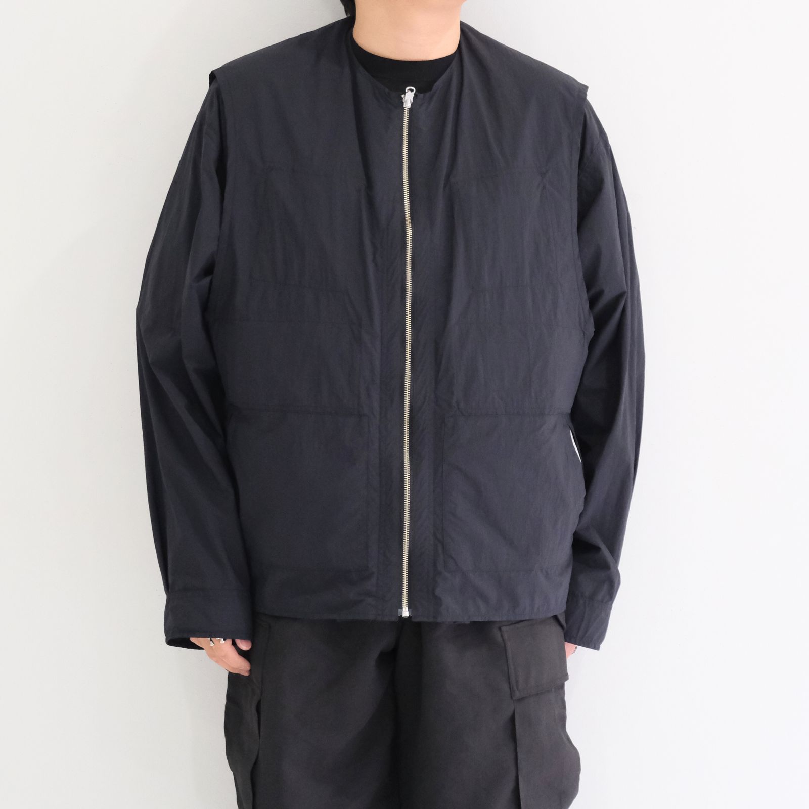 Weathering Nylon Reversible 4Way JKT / ウェザリングナイロンリバーシブル4Wayジャケット（OFF BLACK）