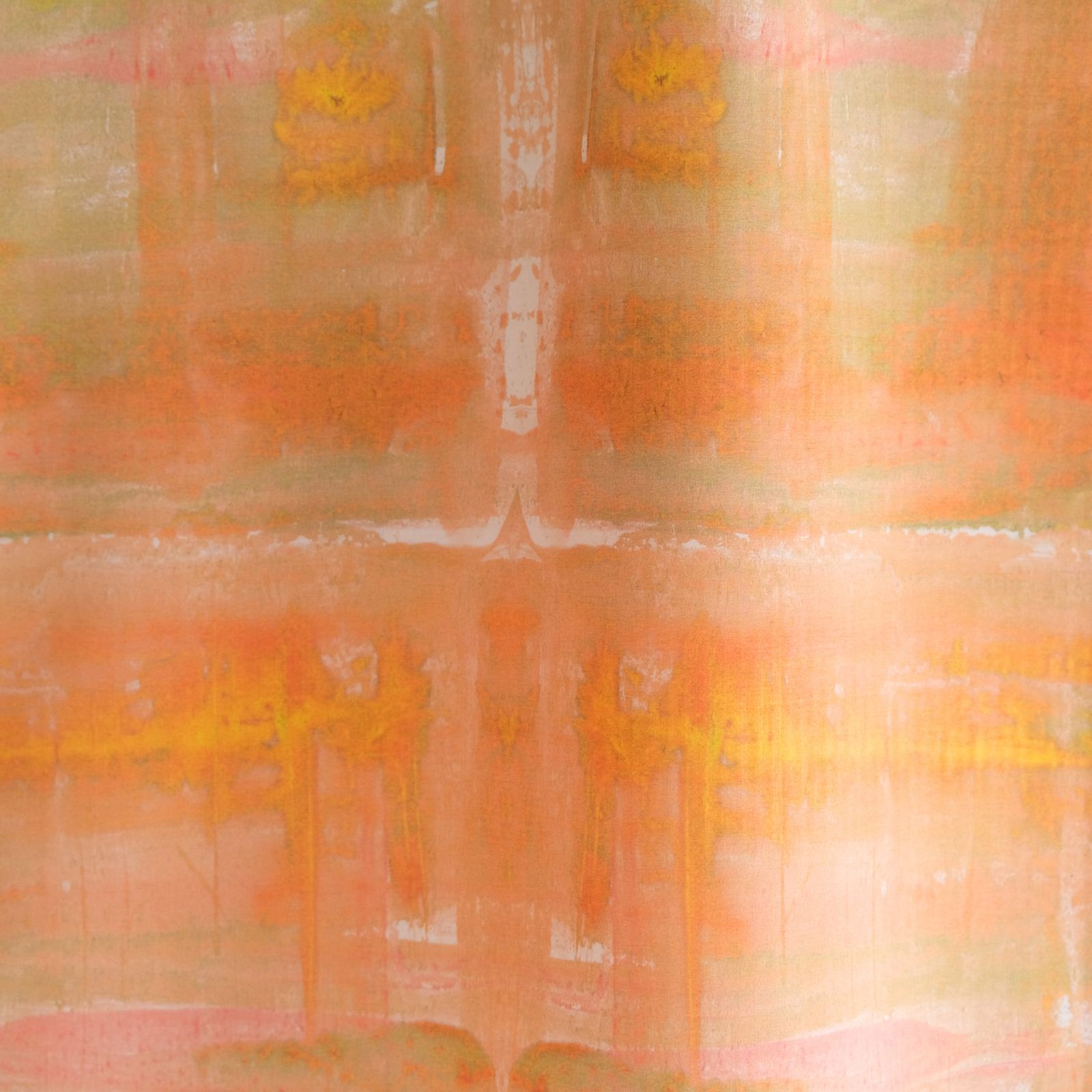 "ESSENTIAL".02 Graphic Printed Scarf / スカーフ / ORANGE