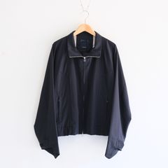 Merino Wool Stand Collar Blouson / メリノウール スタンドカラー ブルゾン（NAVY STRIPE）