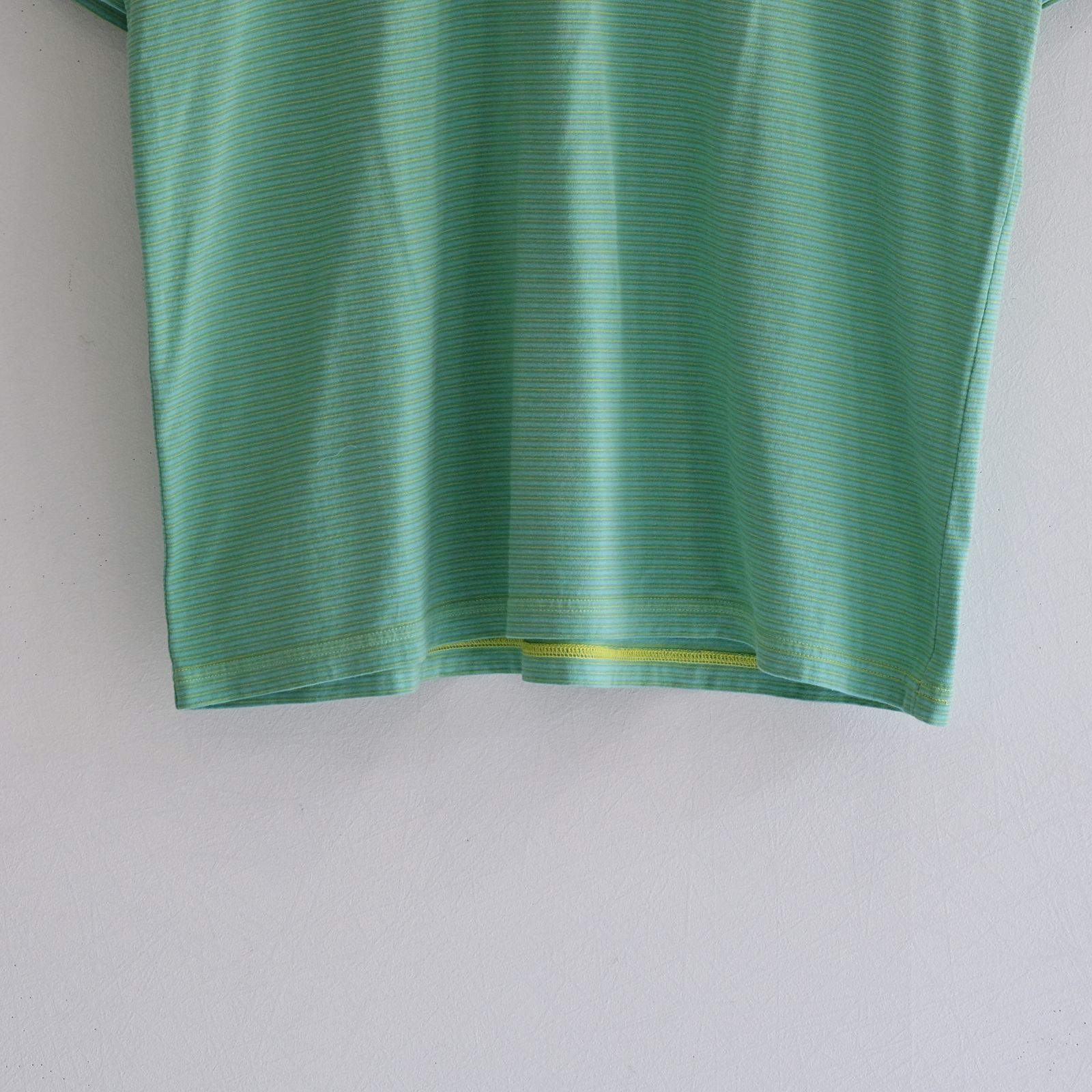 NEW BASIC GARMENT DYED BORDER T-SHIRT / Tシャツ / BLUE×YELLOW