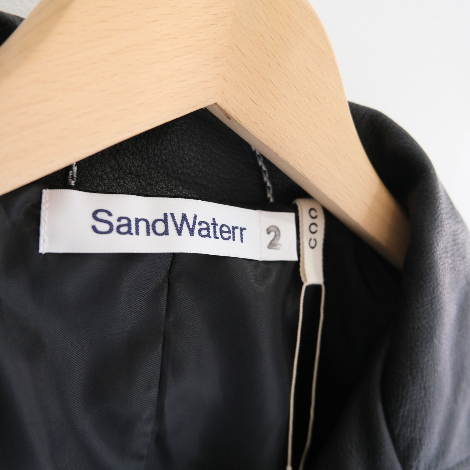 COW SKIN BAGGY RIDER JACKET / SandWaterr × CCU / ジャケット / レザージャケット / ライダース / COW SKIN / 牛革 / BLACK