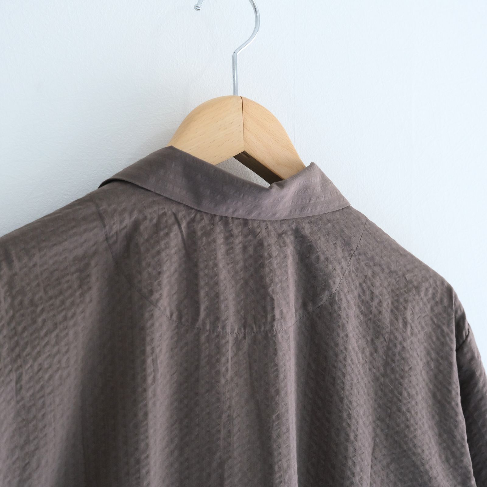 Mirari Seersucker Shirt / シャツ / シアサッカー / Brown