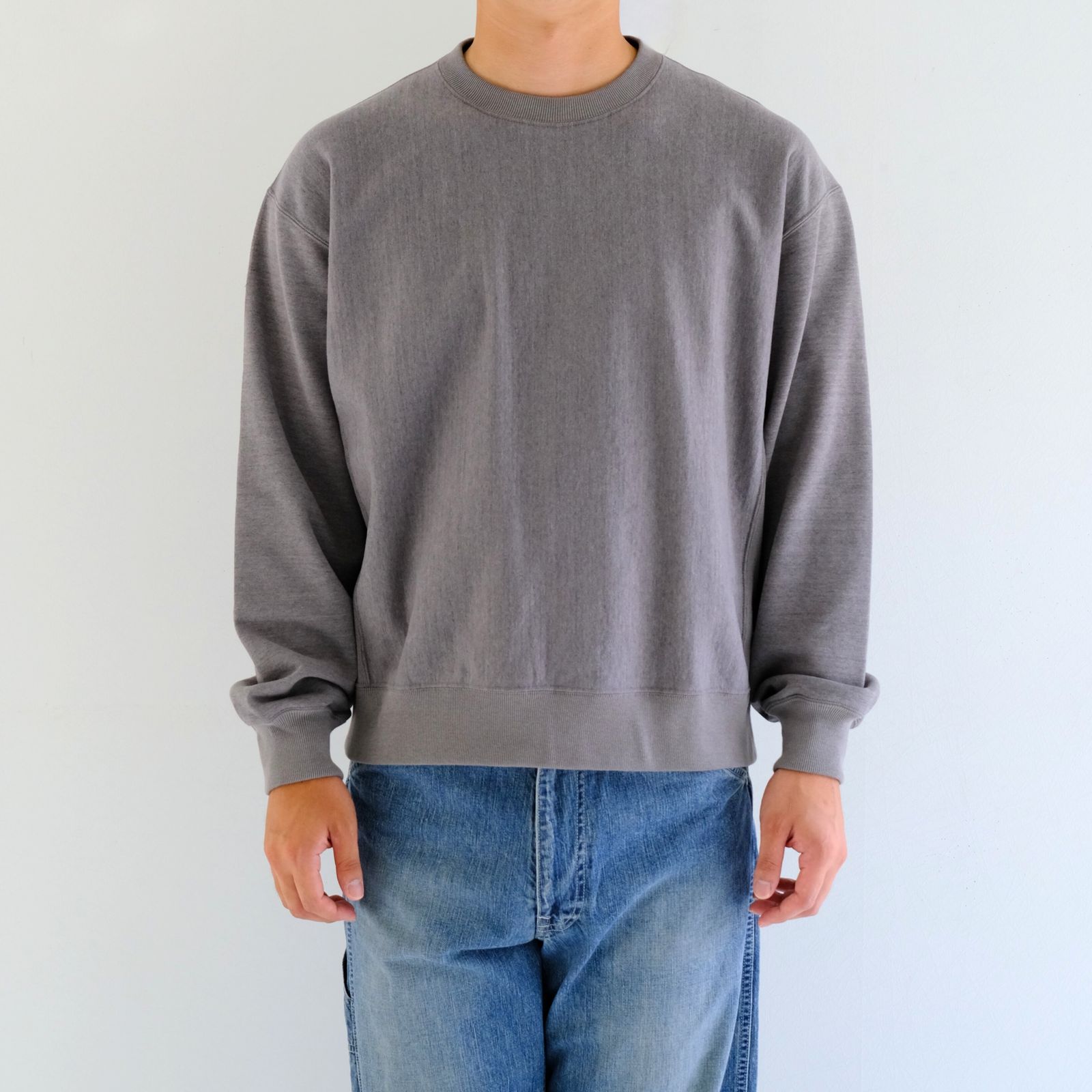 FADED SILKY TERRY RW SWEAT SHIRT / スウェット / HEATHER ASH