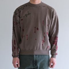 DRIP JACQUARD COTTON CREWNECK SWEATER / セーター / ジャガード織り / ECRU