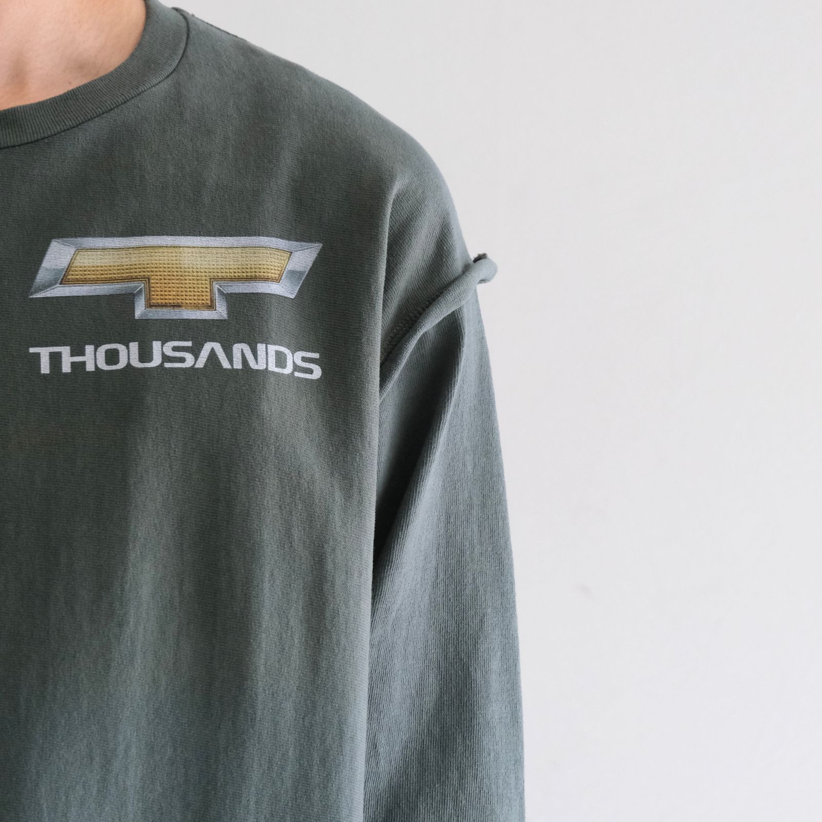 【残り1点】DETROIT LOGO CUTOFF LS TEE（FOREST GREEN）