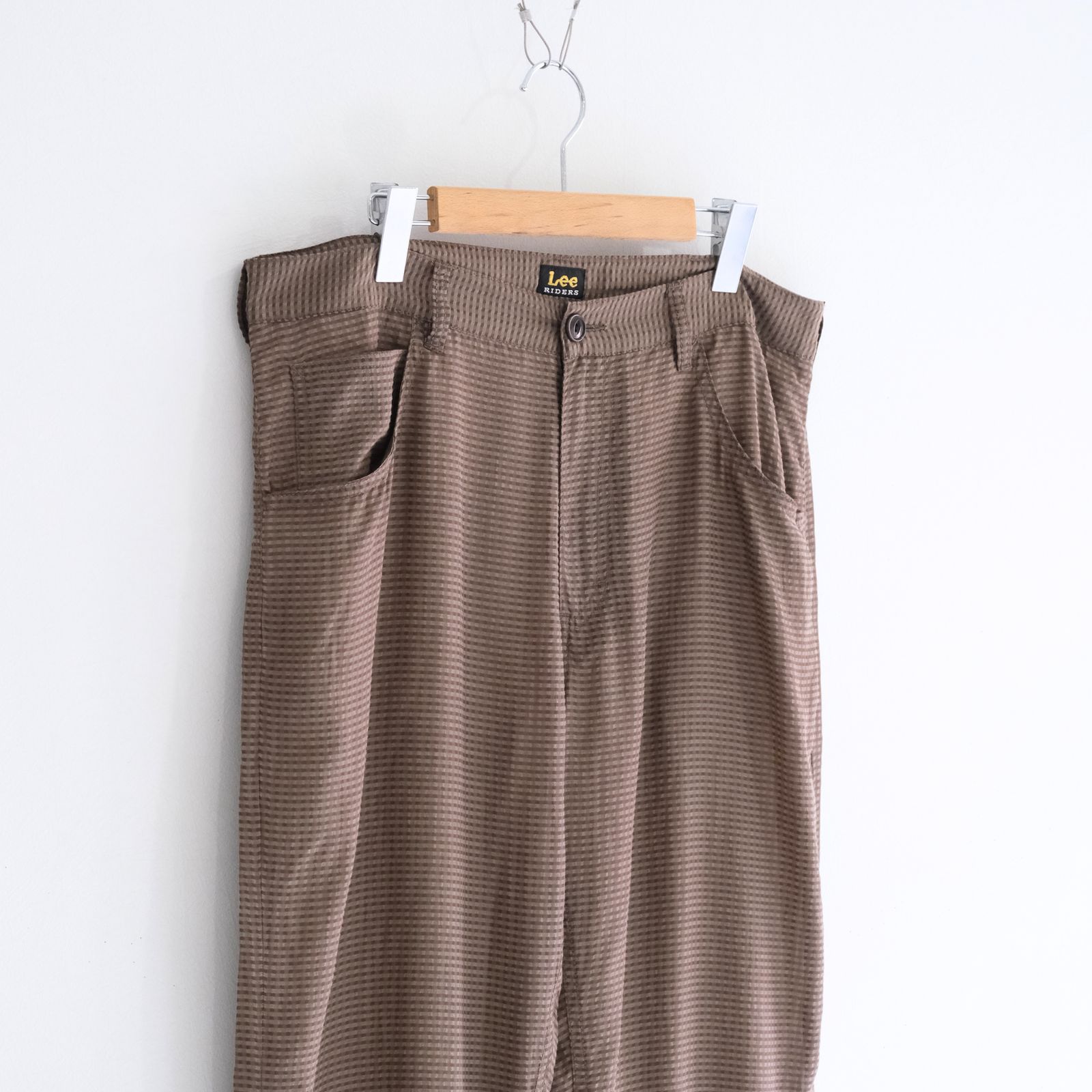Lee / SEVEN BY SEVEN  / SHEER COWBOY PANTS ‐Gingham Check Indian fabric‐ /