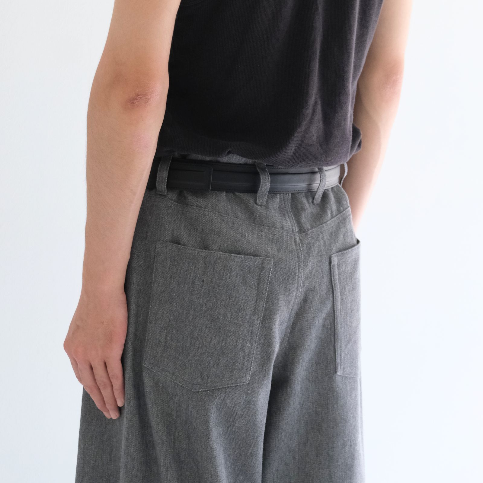 【残り1点】Leather Belt / レザー ベルト（Black）