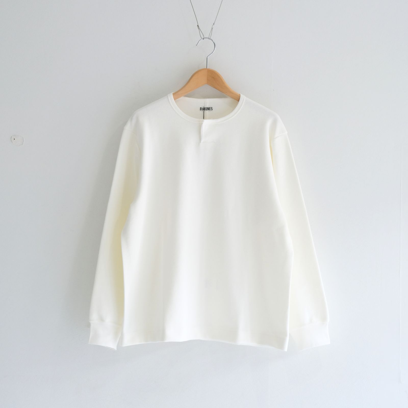 Organic cotton pile - Wim / ヘンリーネック / ロンT / Off white