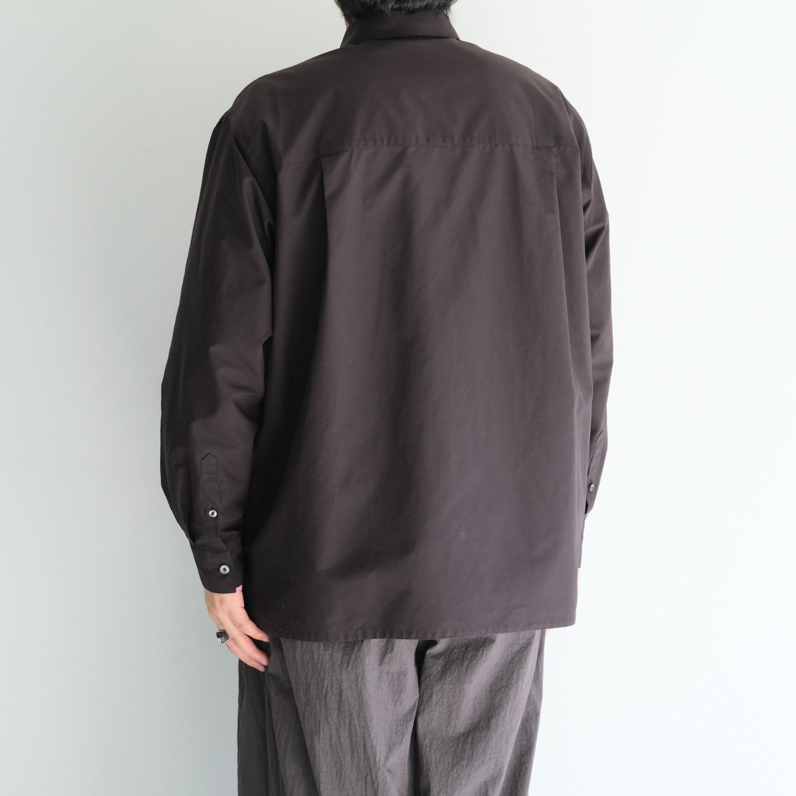 Peach back twill - Rob / シャツ / ポリエステル / ナイロン / Charcoal black