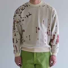 DRIP JACQUARD COTTON CREWNECK SWEATER / セーター / ジャガード織り / DULL GRAY