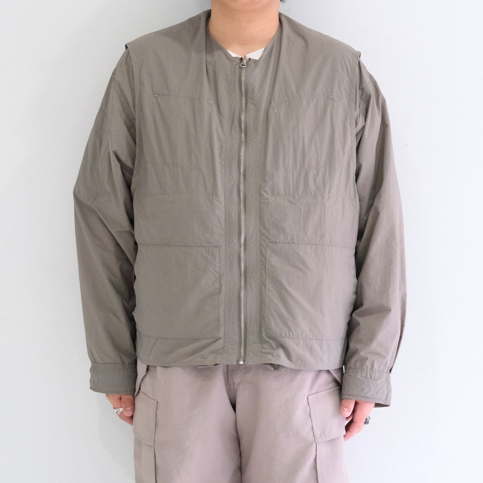 Weathering Nylon Reversible 4Way JKT / ウェザリングナイロンリバーシブル4Wayジャケット（KHAKI）