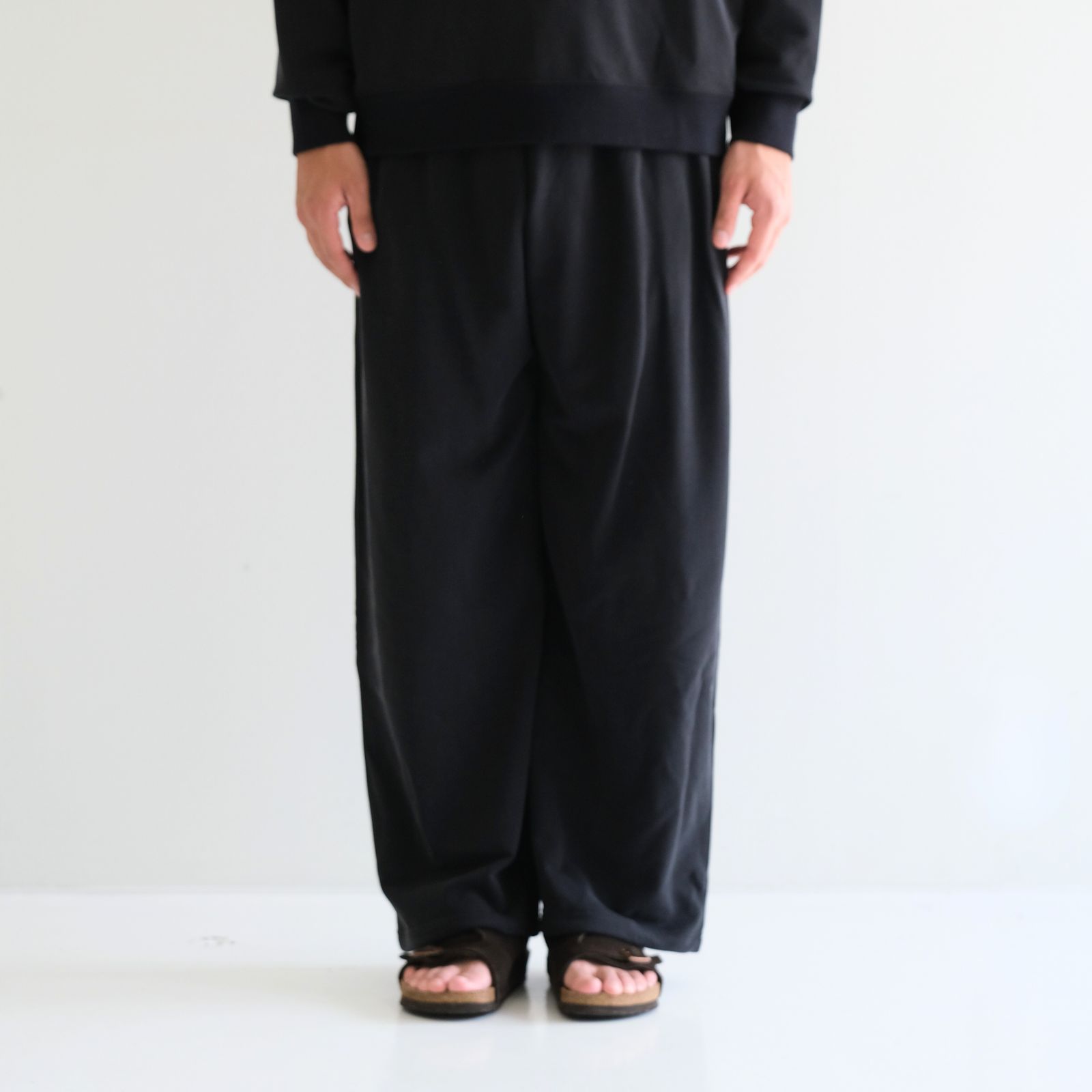 28G Cupro Easy Pants / パンツ / スウェット / BLACK(Night Black)