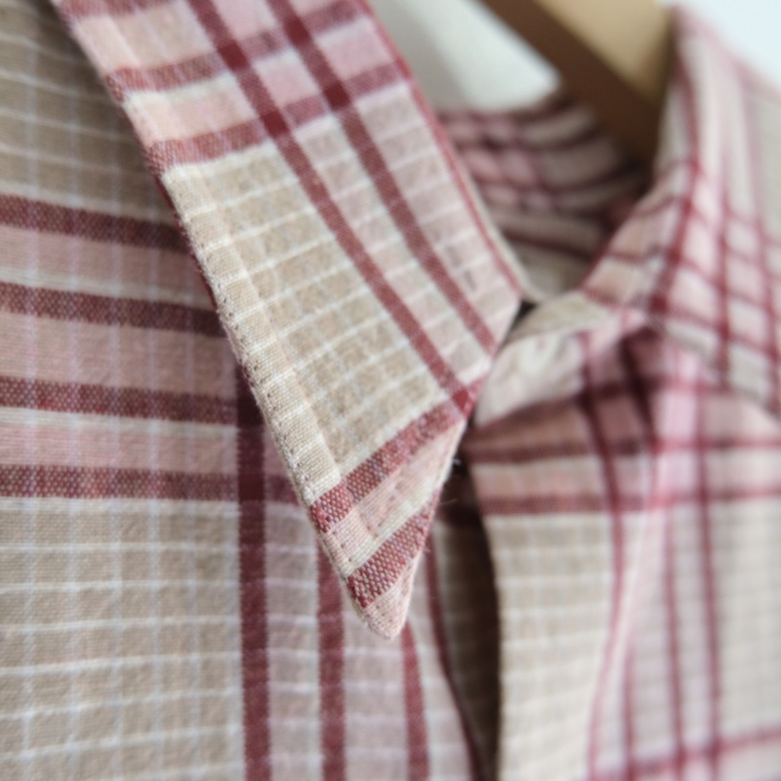 PLANE SHIRT / プレーンシャツ（FLORA CHECK HANDLOOM）