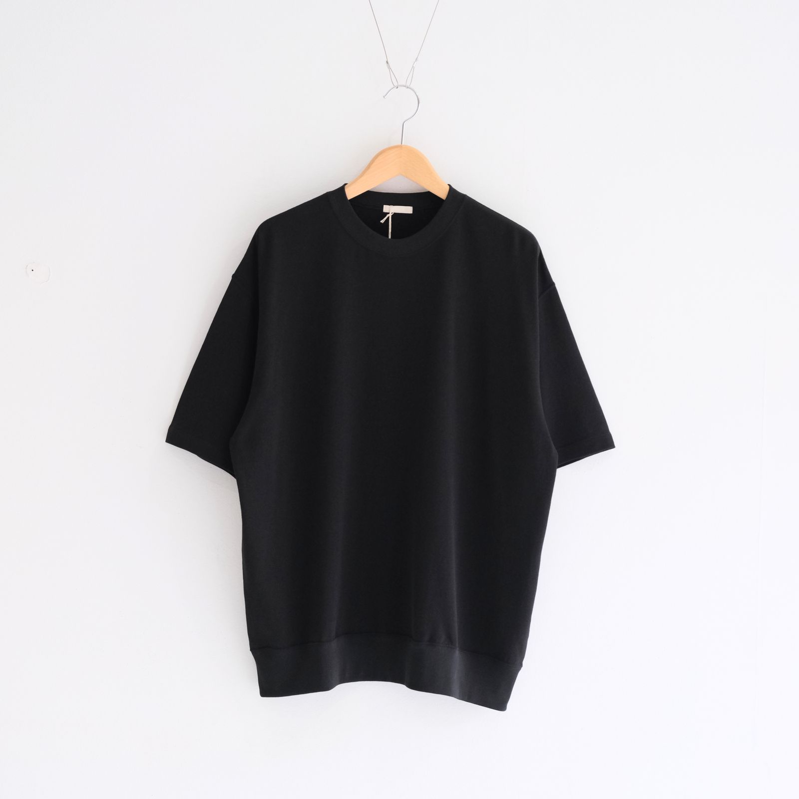 SOFT DRY SHORT LOOP TERRY SWEAT TEE （BLACK）