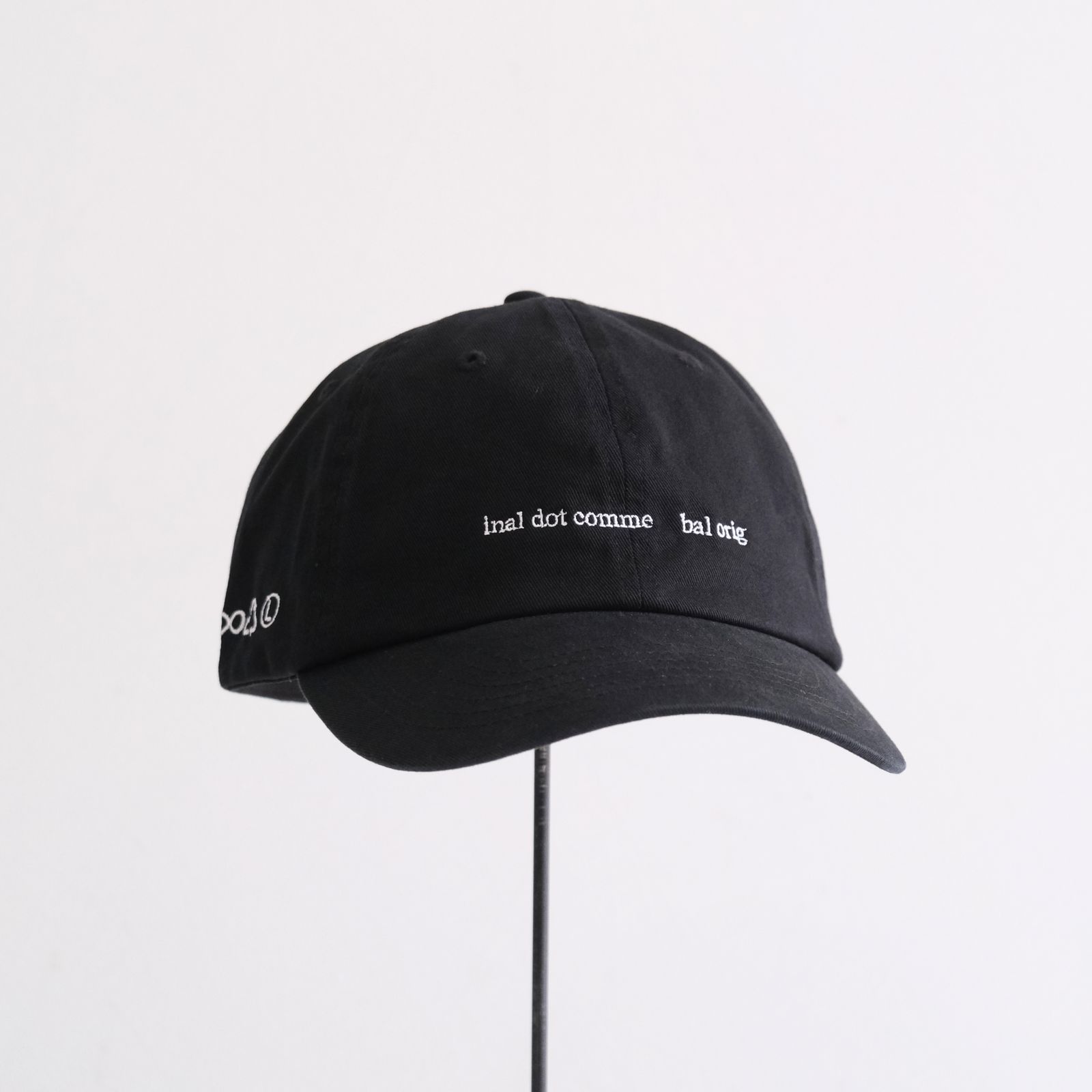 COTTON 6-PANEL HAT（BLACK）