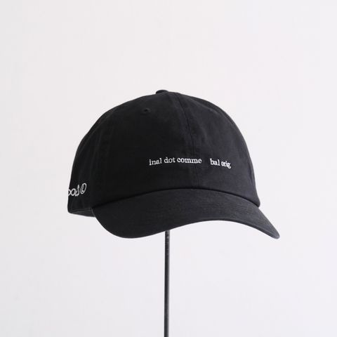 COTTON 6-PANEL HAT（BLACK）