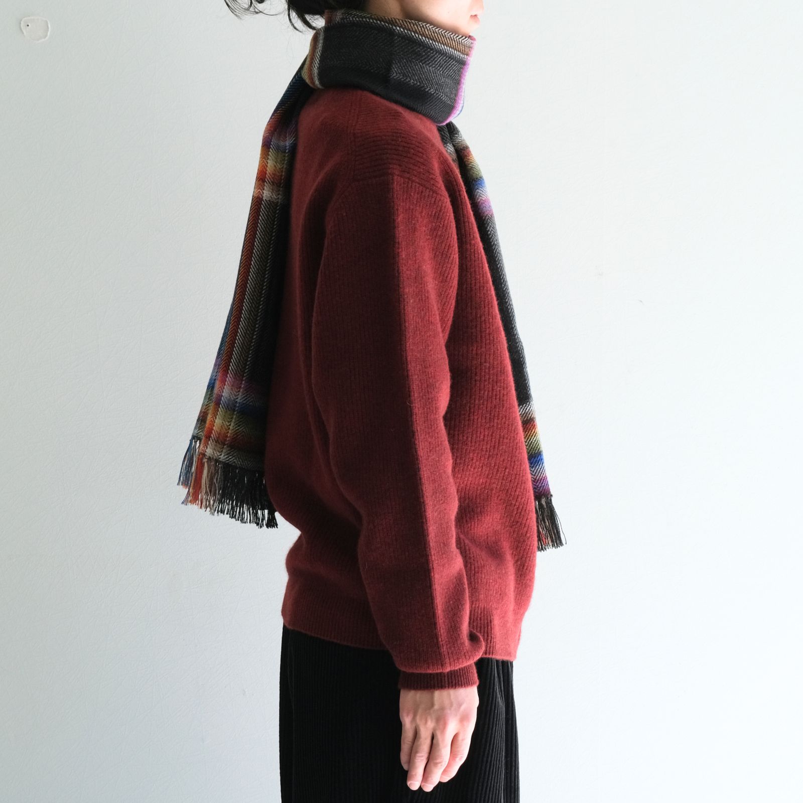 【残り1点】Multi Coloured Scarf（Black）