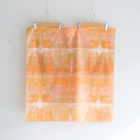 "ESSENTIAL".02 Graphic Printed Scarf / スカーフ / ORANGE