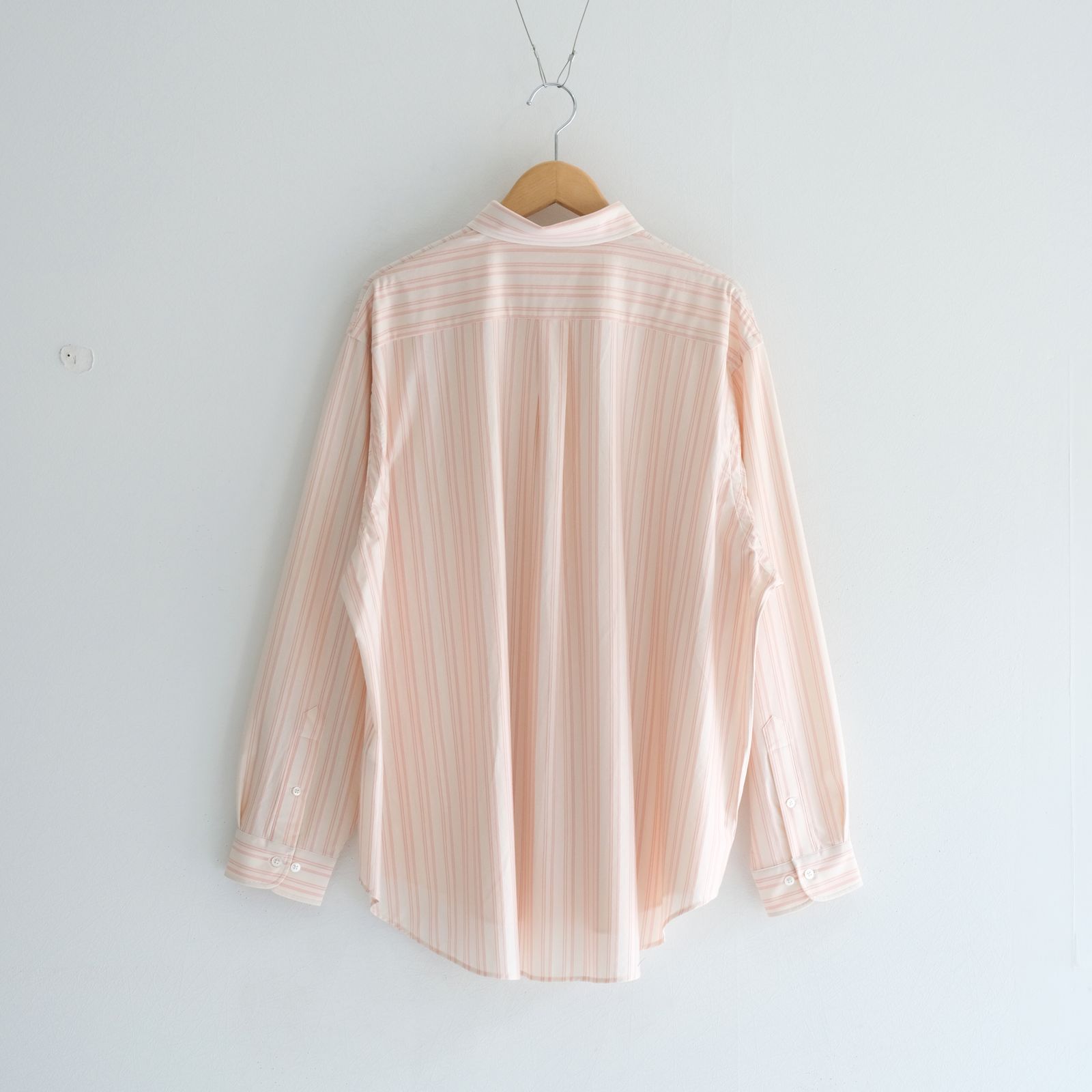 KANEMASA PHIL ストライプシャツ L KANEMASA PHIL.】46G ATOMOSPHERE STRIPE SHIRT - WHITE×NAVY