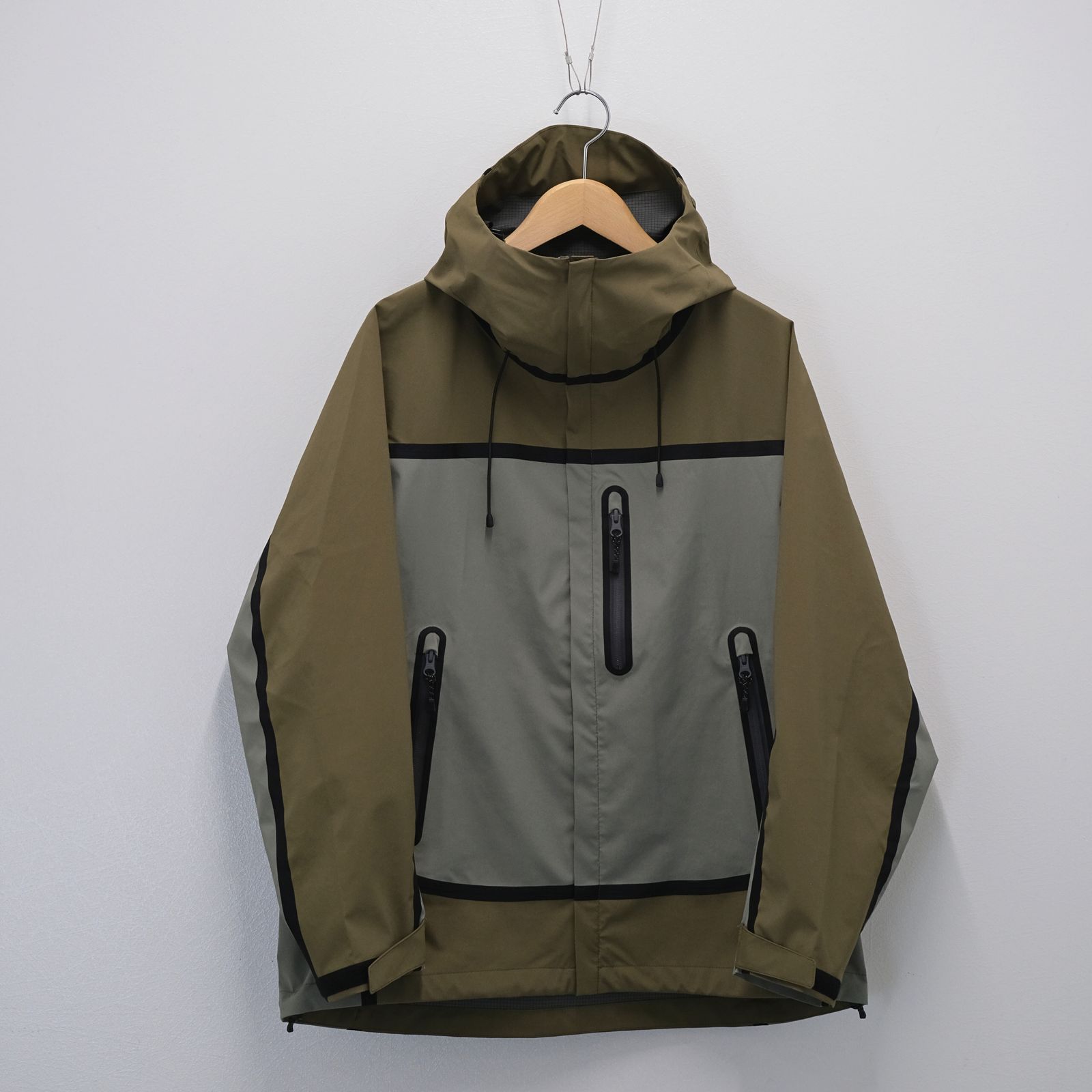 TAPED SEAM WATER PROOF JACKET / シェルジャケット / ミリタリーグレー