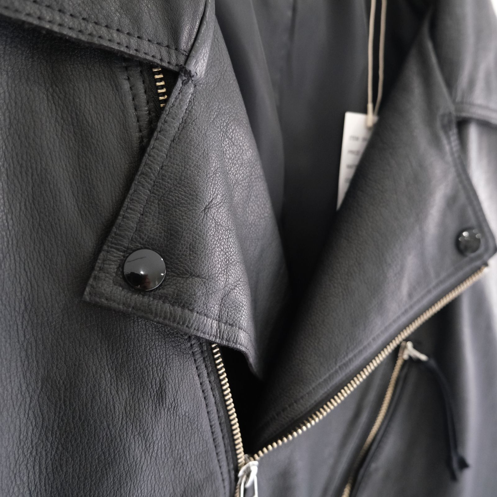 COW SKIN BAGGY RIDER JACKET / SandWaterr × CCU / ジャケット / レザージャケット / ライダース / COW SKIN / 牛革 / BLACK