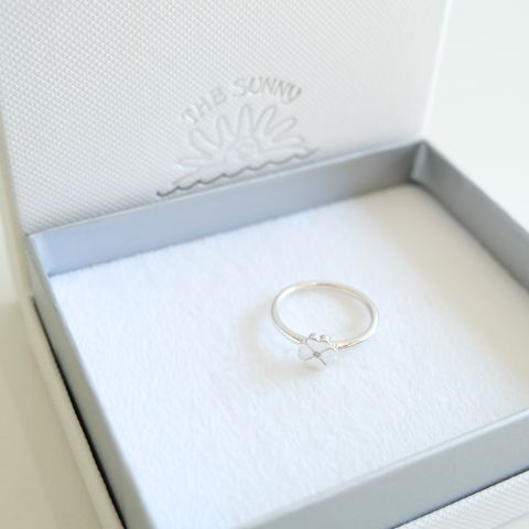 FLOWER PINKY RING（Sterling Silver）