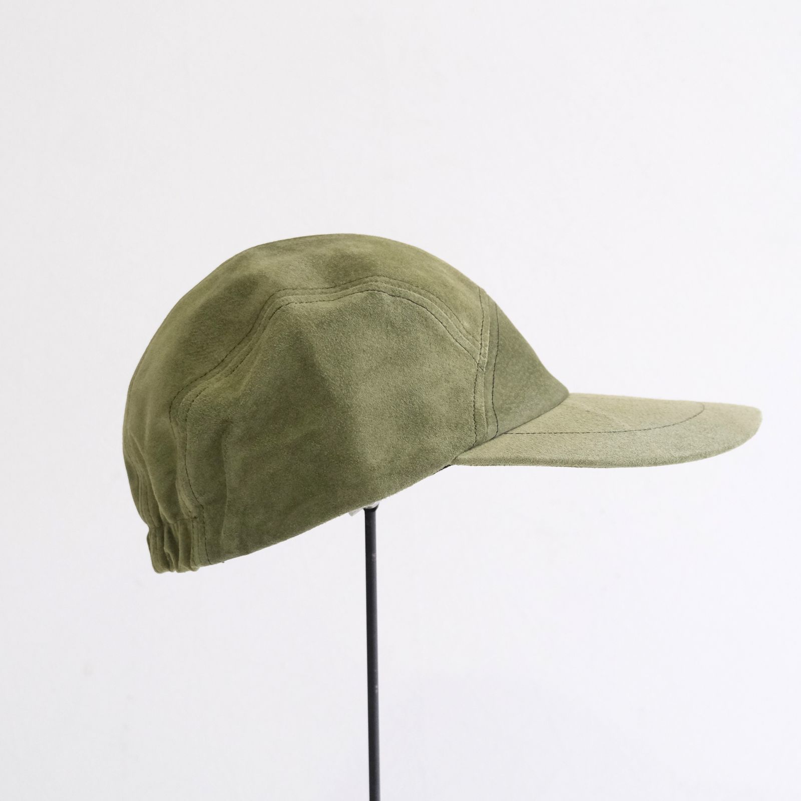 【残り1点】Leather Jet Cap（Olive）