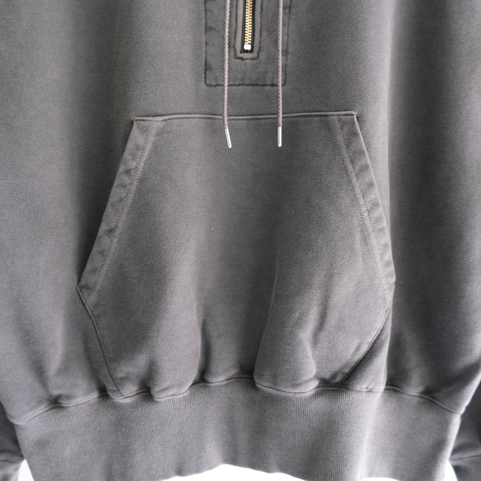 Processed Half-Zip Sweat Hoodie（Gray）