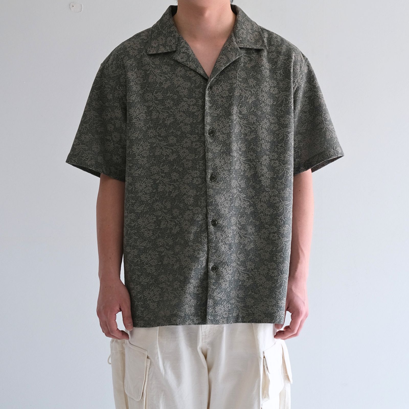 LACE CUBAN COLLAR SHIRTS / 半袖シャツ / FOREST GREEN
