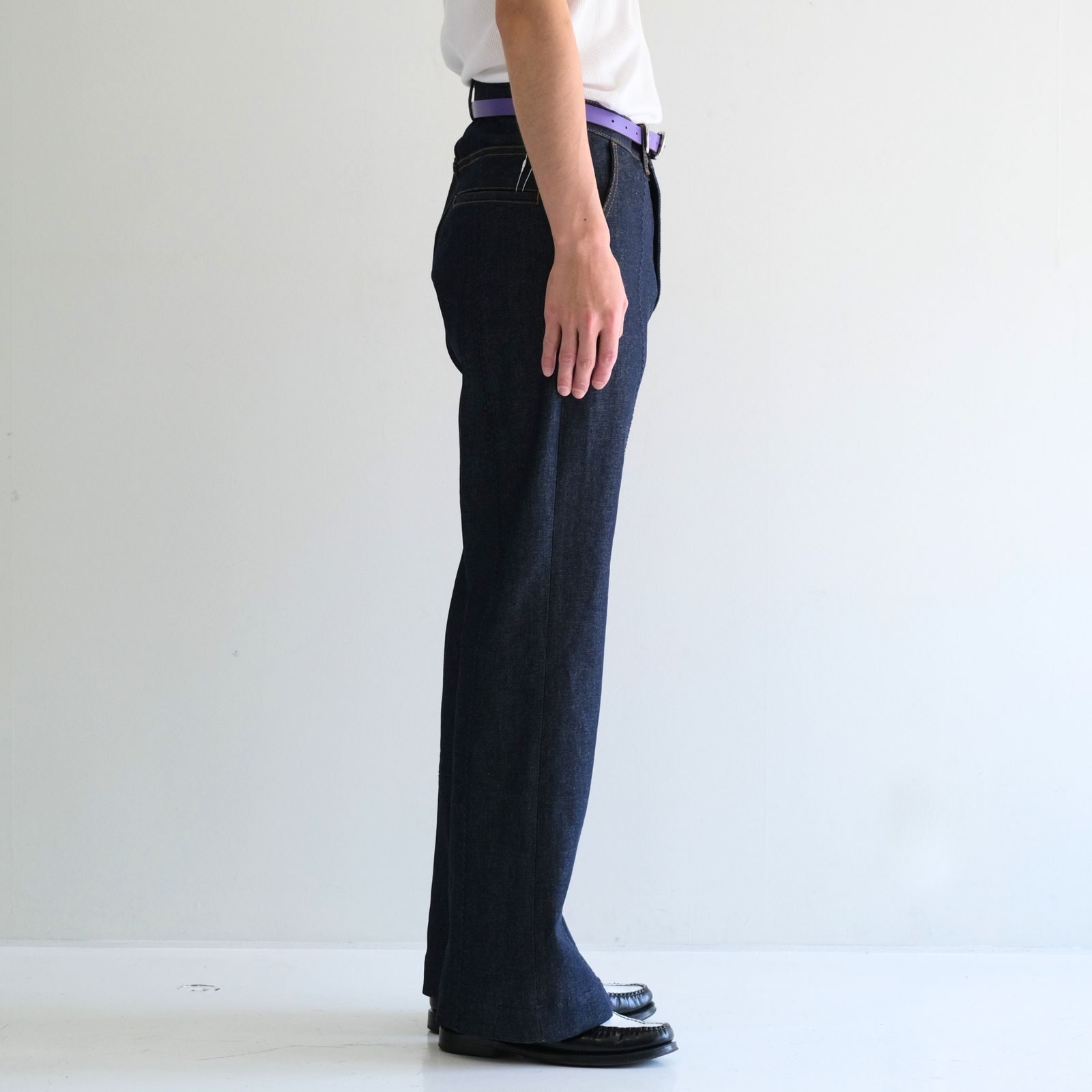 Rigiddenim Flared Pants / リジッドデニムフレアパンツ（Indigo）