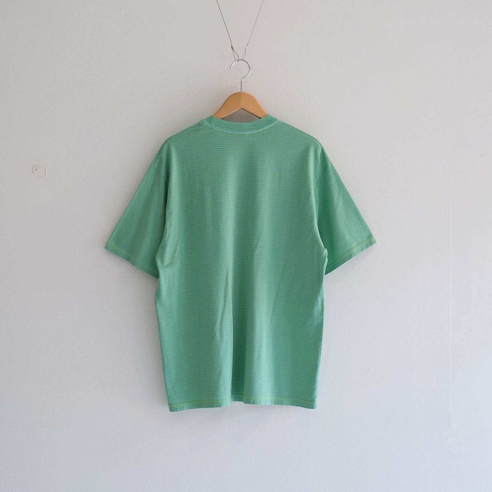 NEW BASIC GARMENT DYED BORDER T-SHIRT / Tシャツ / BLUE×YELLOW