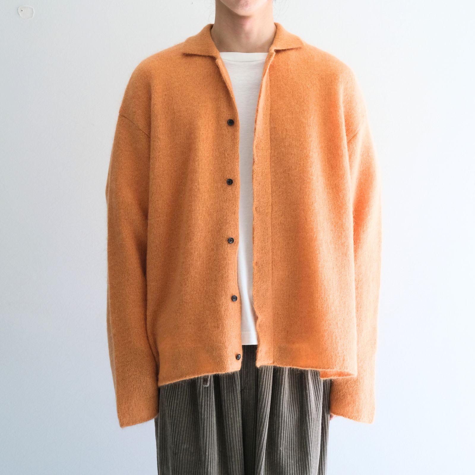 【残り1点】Kid Mohair Knit Shirts（Orange）