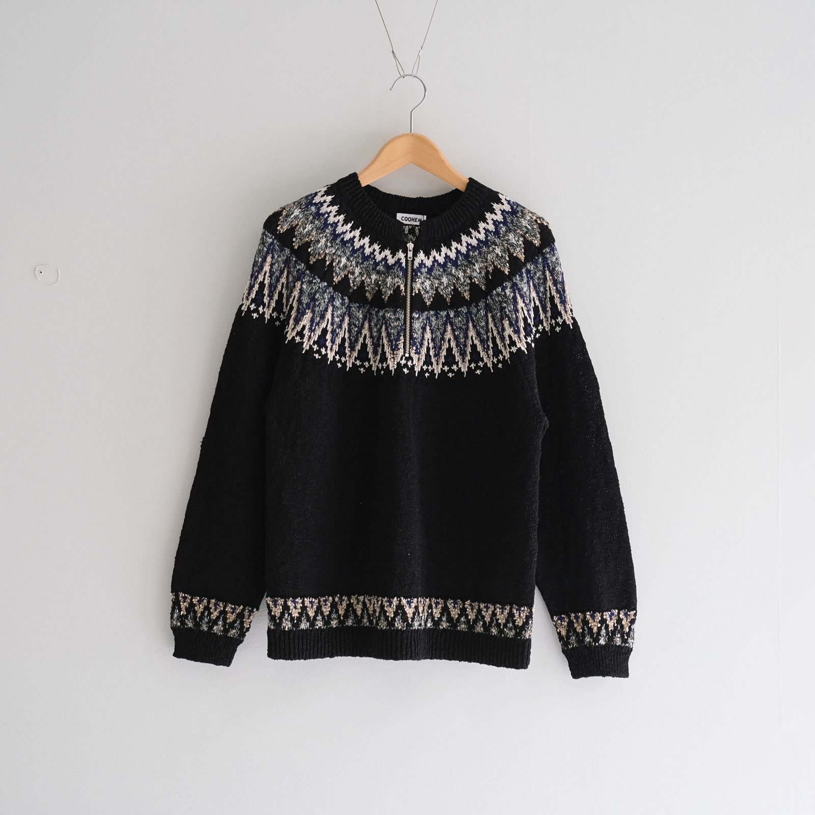 COOHEM - SUMMER NORDIC KNIT P/O / ニット / 擬麻コットン