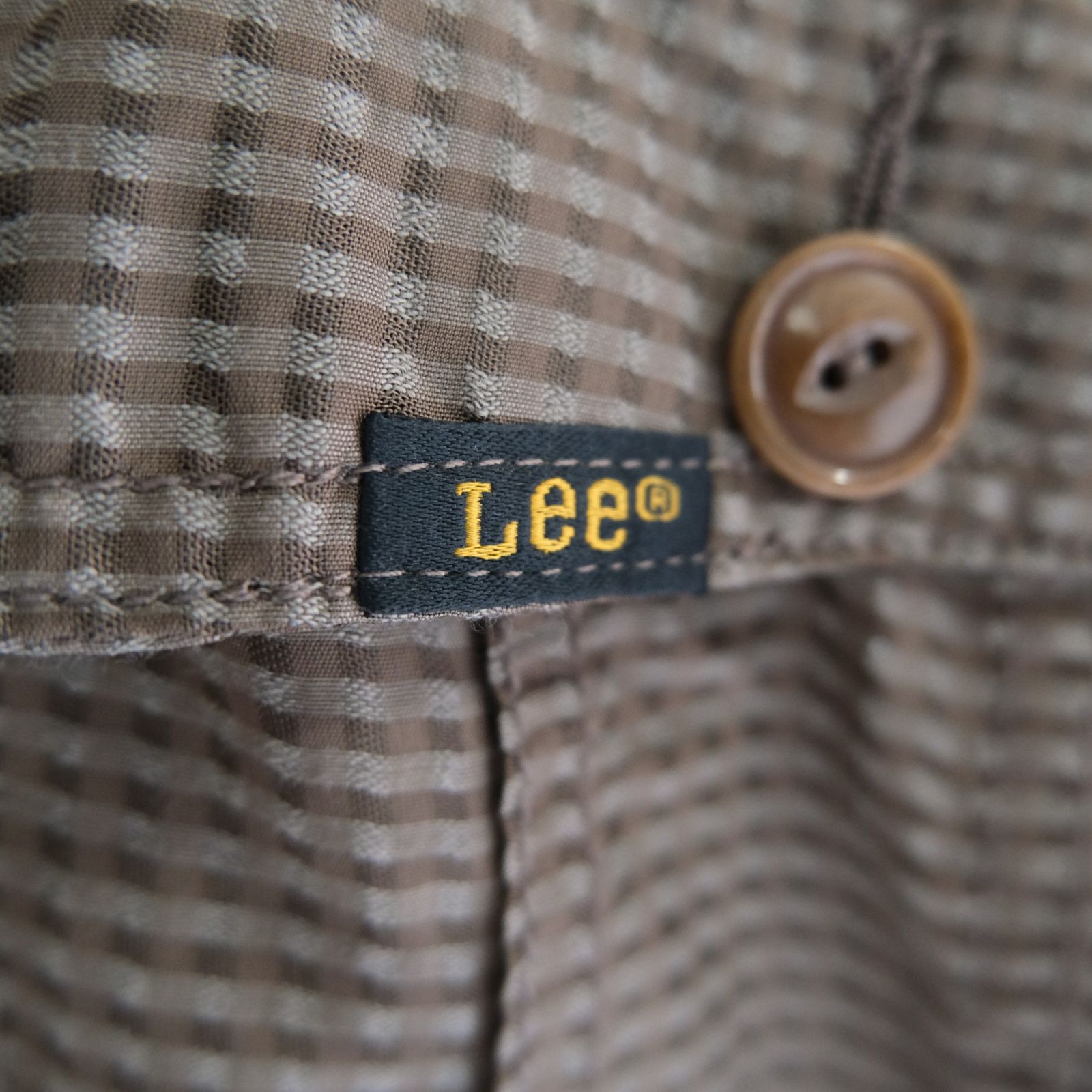 Lee / SEVEN BY SEVEN / SHEER COWBOY JACKET ‐Gingham Check Indian fabric‐ （Greige）