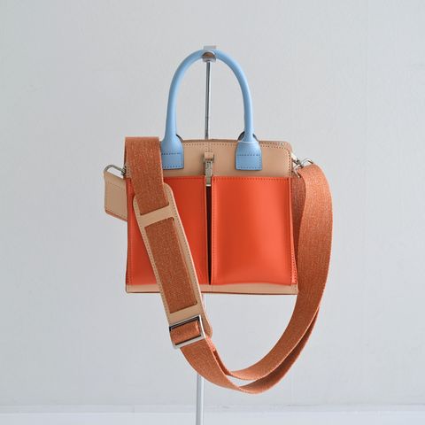 P.RECTANGLE LEATHER HELMET BAG PLAY / NATURAL MULTI / ヘルメットバッグ / ナチュラル