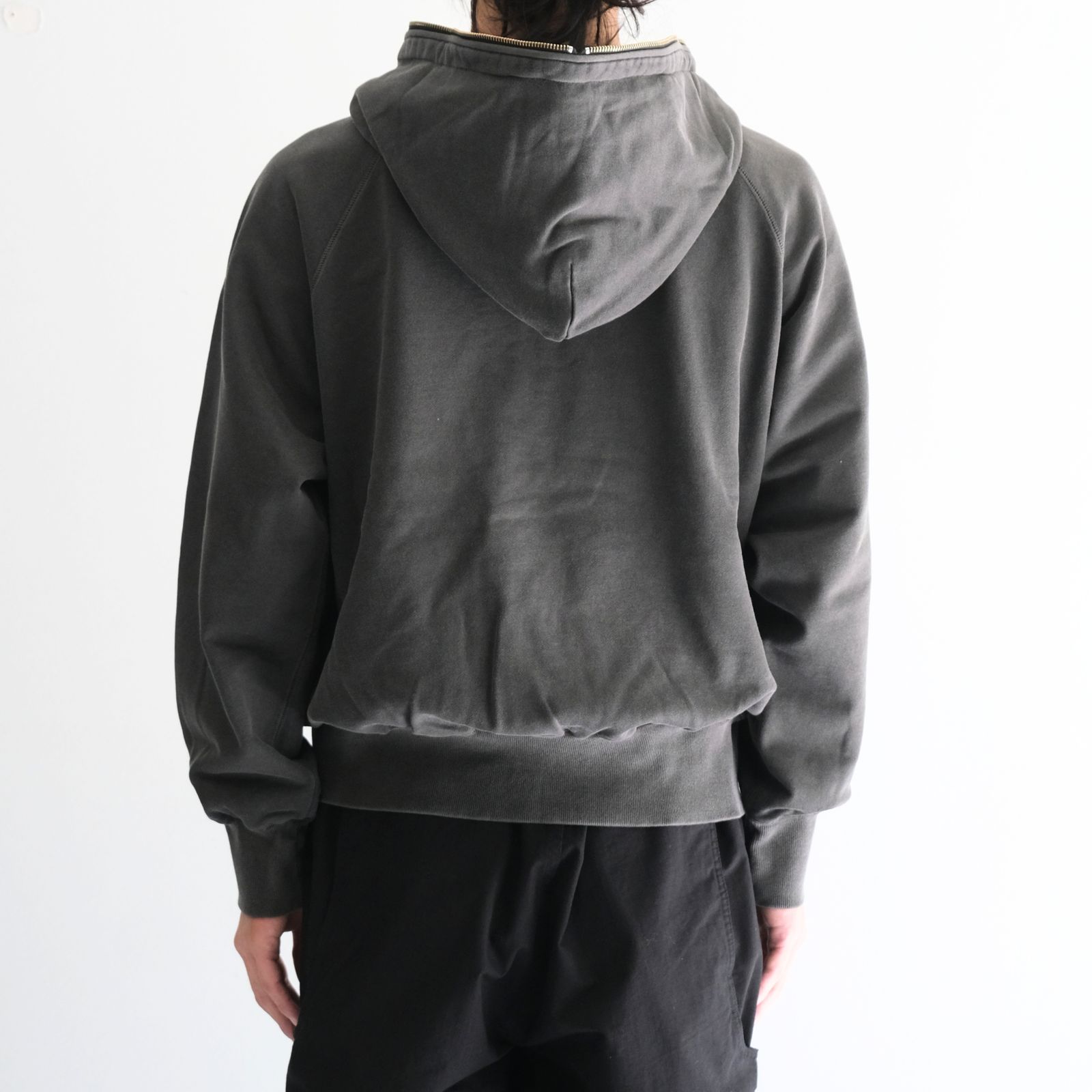 Processed Half-Zip Sweat Hoodie（Gray）