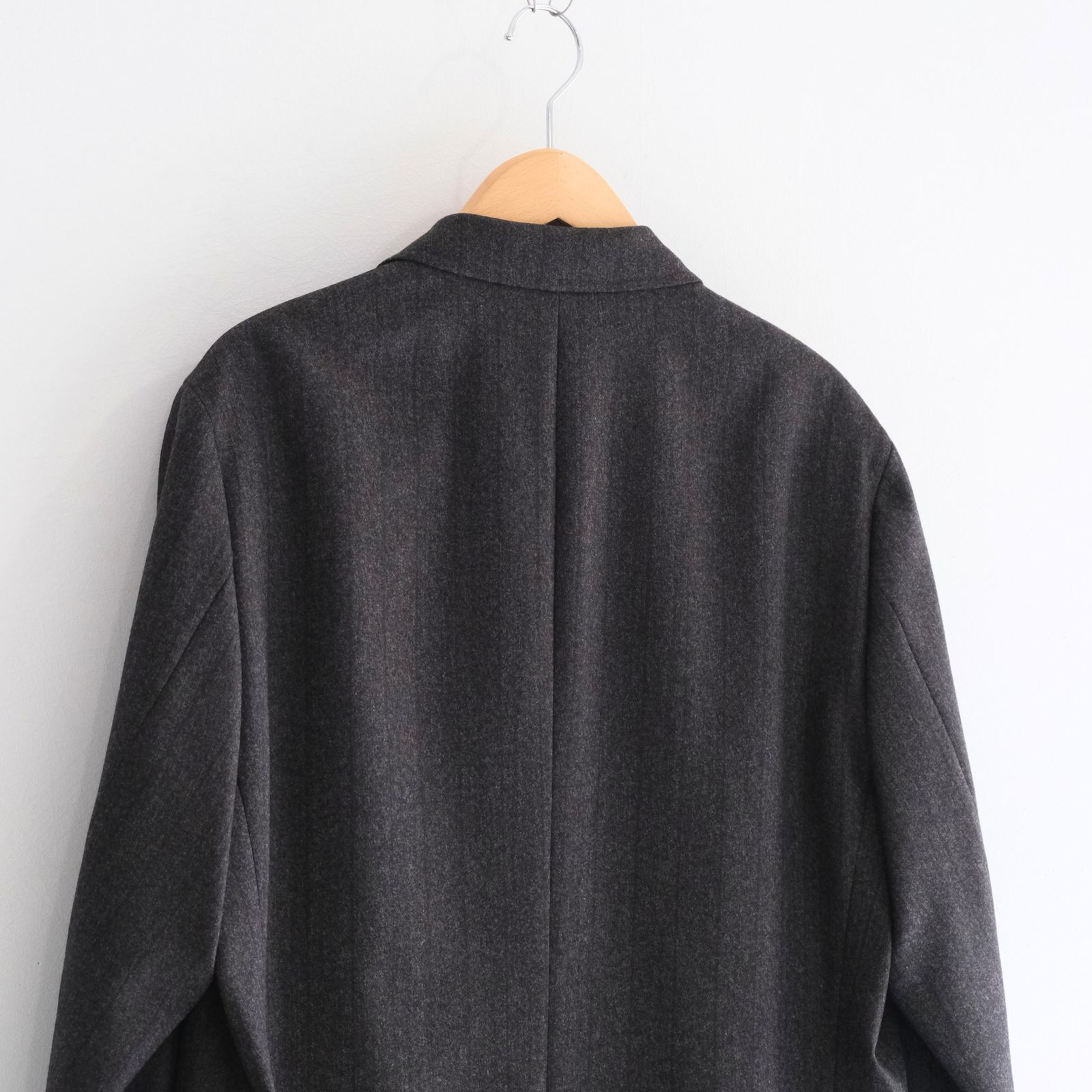 【残り1点】MELANGE BARATHEA STRIPE DB JKT（CHARCOAL BROWN）