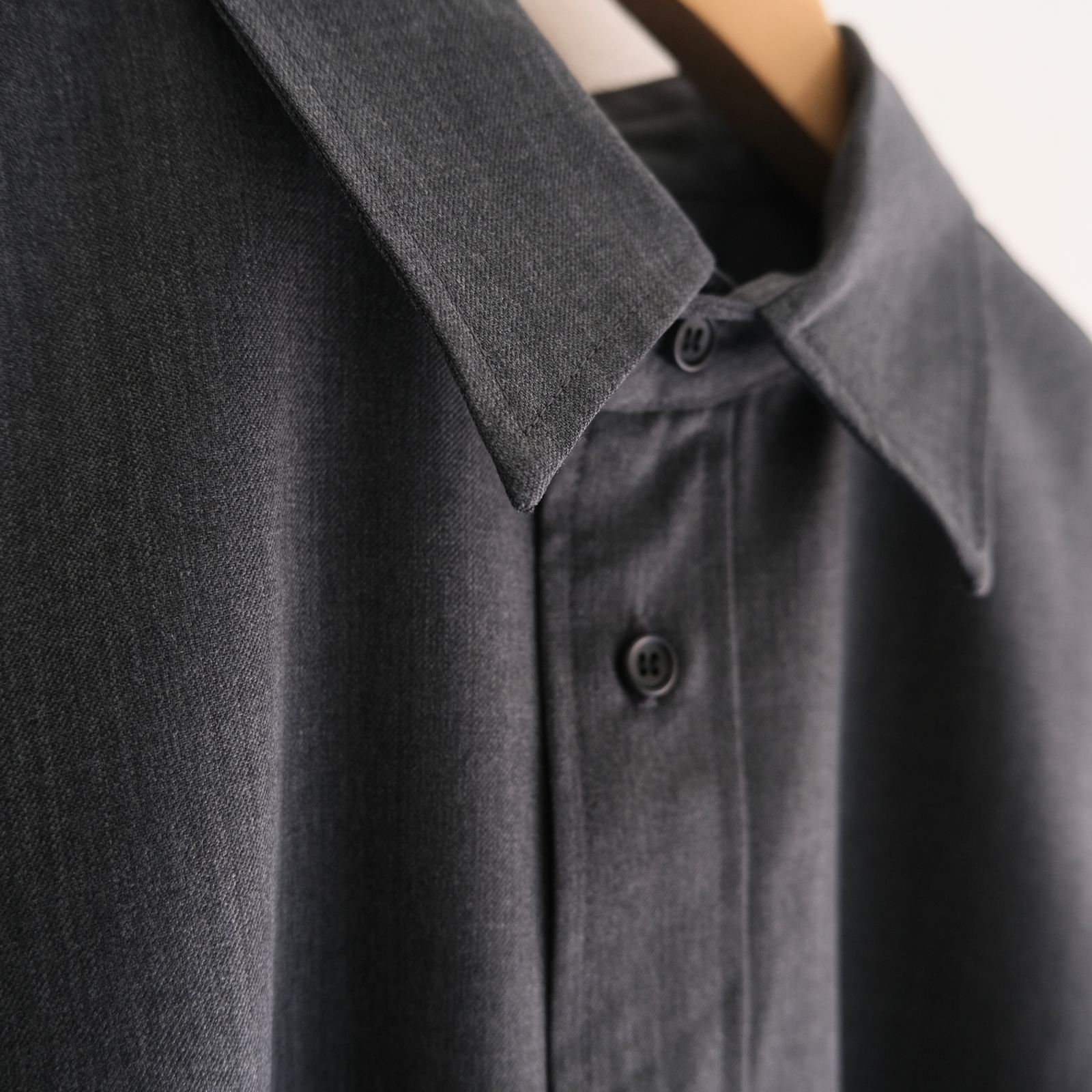 WOOL-POLY STANDARD SHIRT / シャツ / GRAY