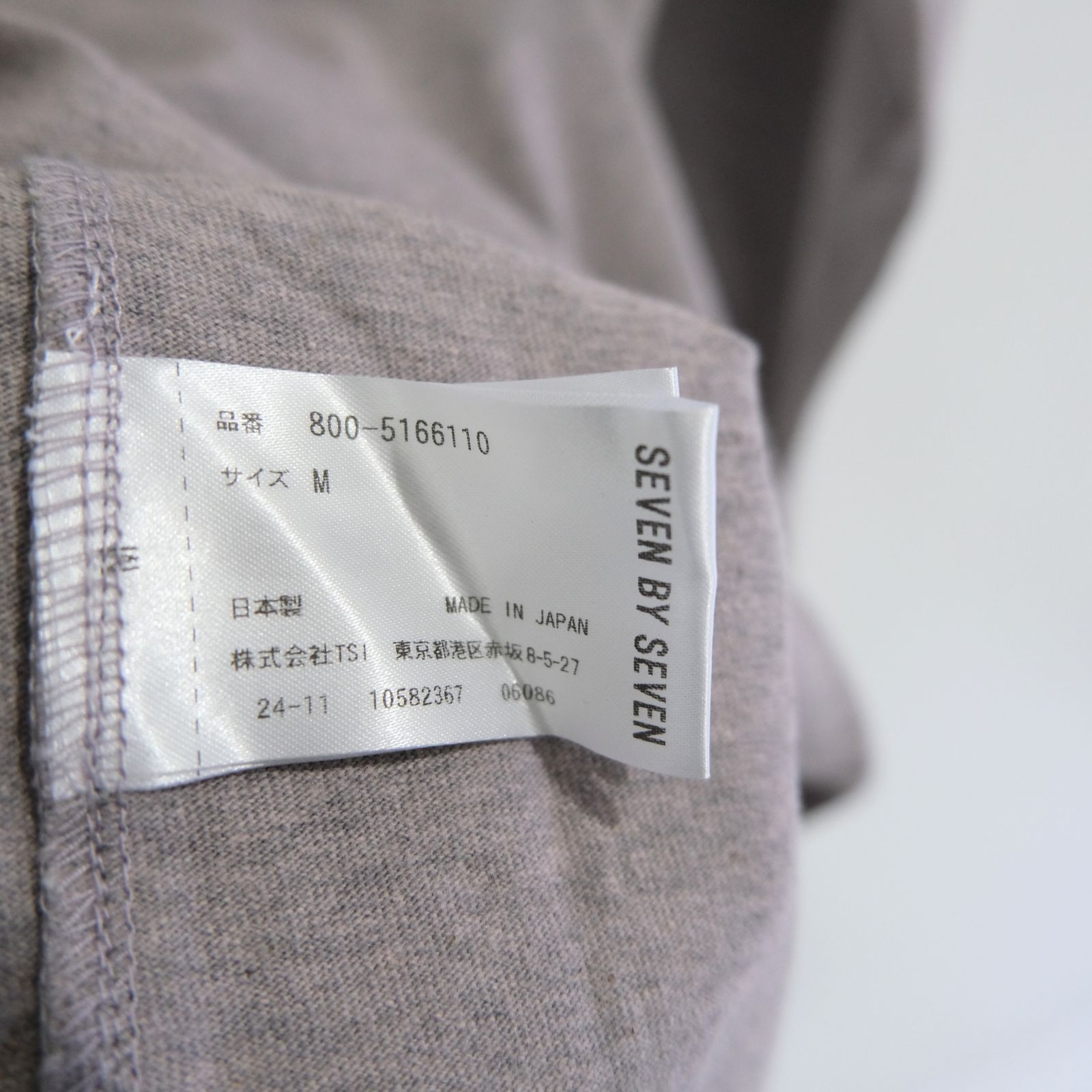 WRAP AROUND POCKET TEE L/S - Raffy plainstitch - / ロンT / ロングスリーブTシャツ / ラフィー / Pink