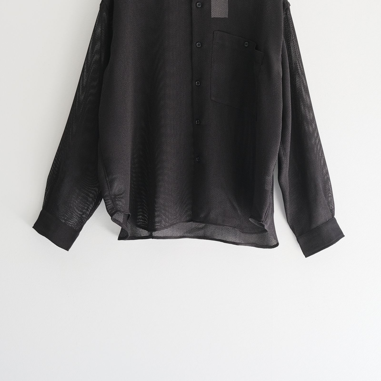 SU - Mesh L/S Shirts / シャツ / 長袖 / Black | iko