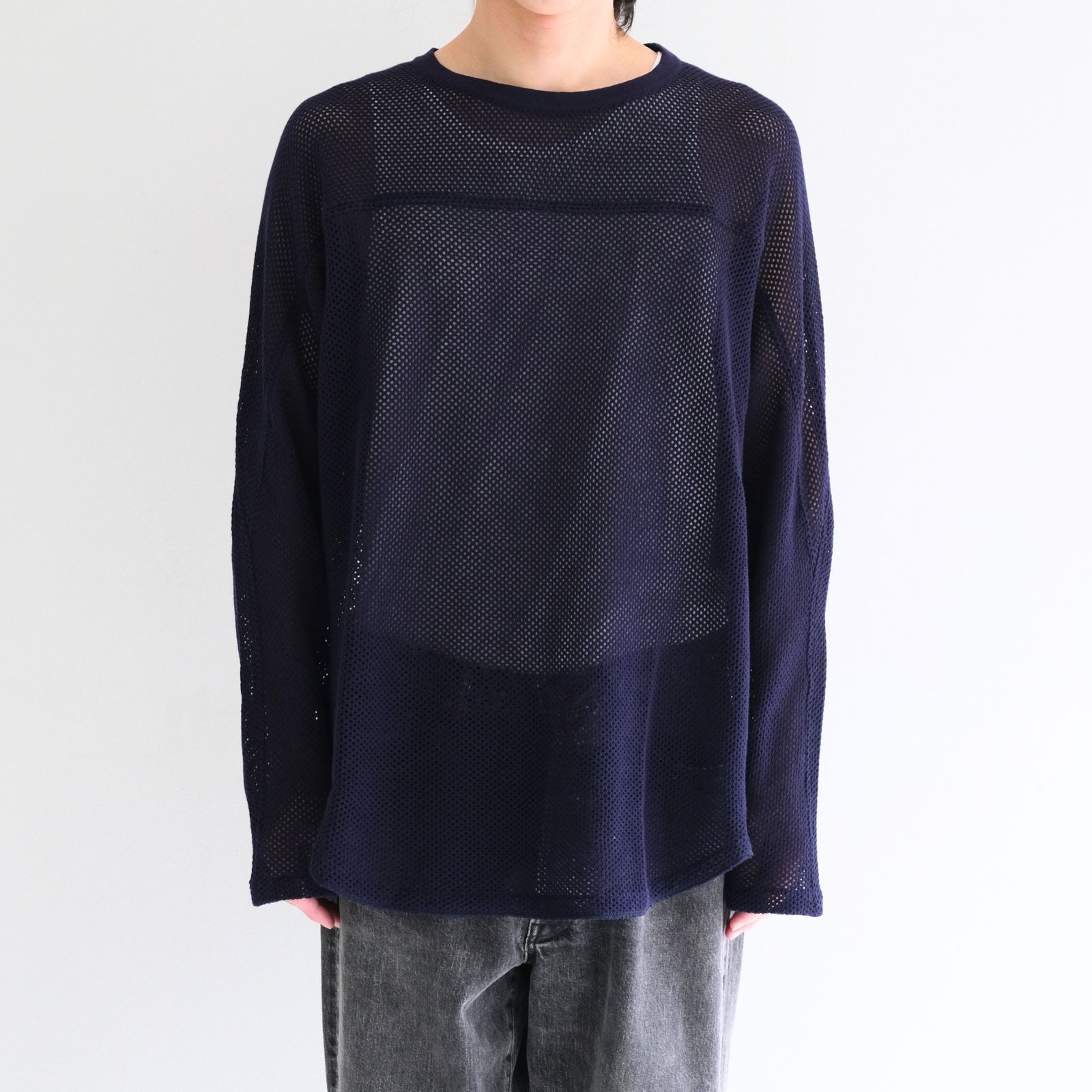 SEVEN BY SEVEN - 【残り1点】FOOTBALL KNIT TEE L/S ‐Cotton mesh
