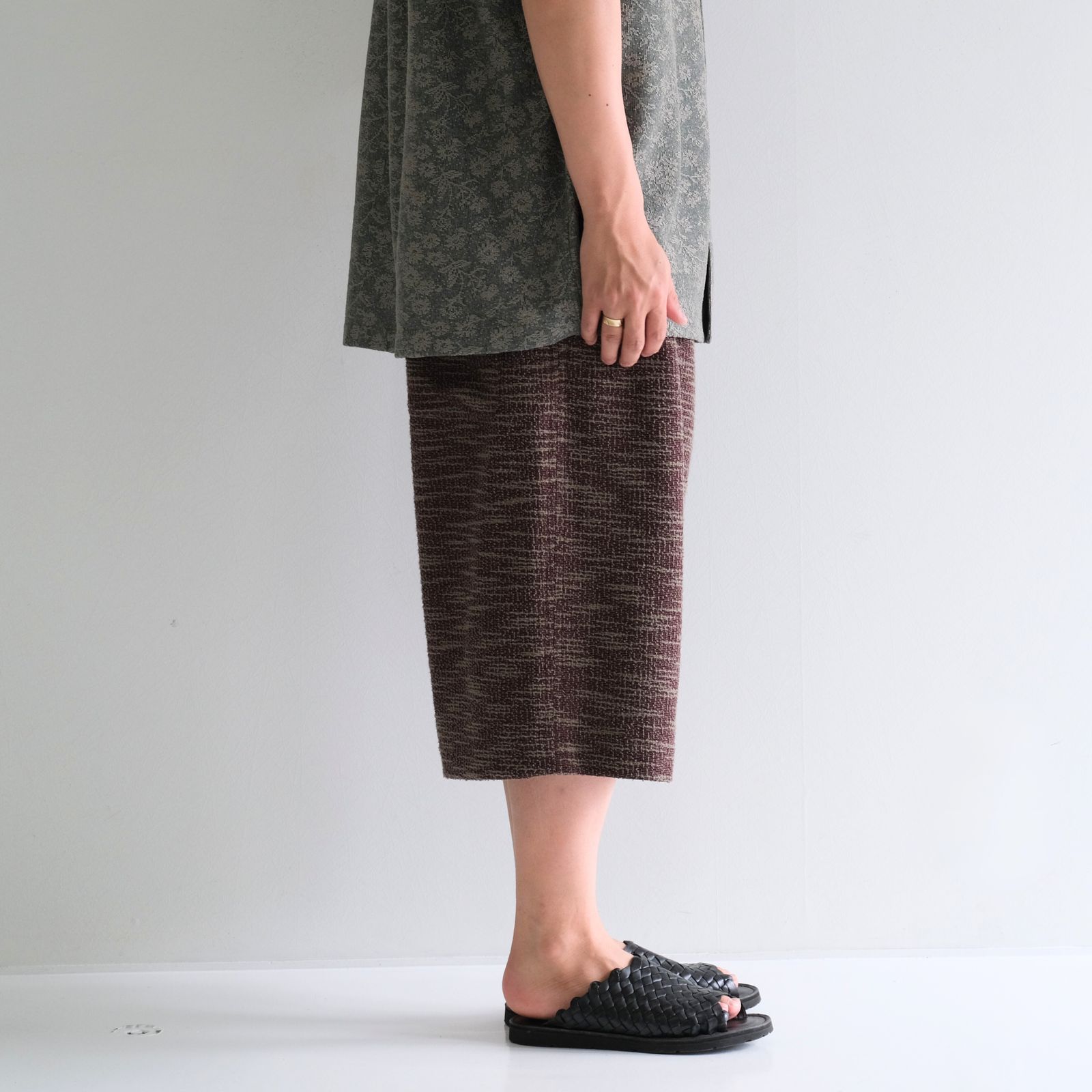 SAPINO JACQUARD WIDE SHORT / ショーツ / BURGUNDY