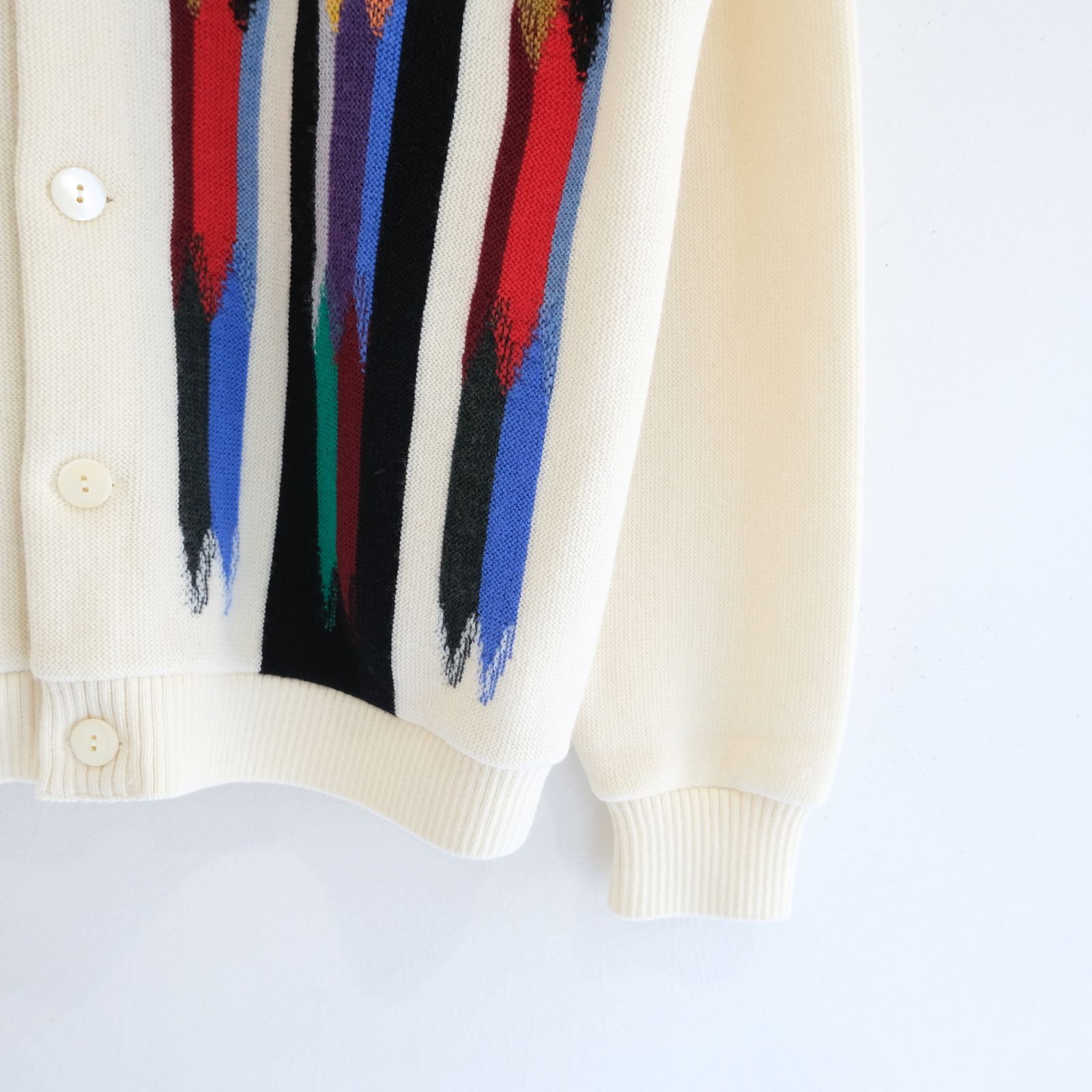 【残り1点】KNIT CARDIGAN   - Ortega Pattern -（White）