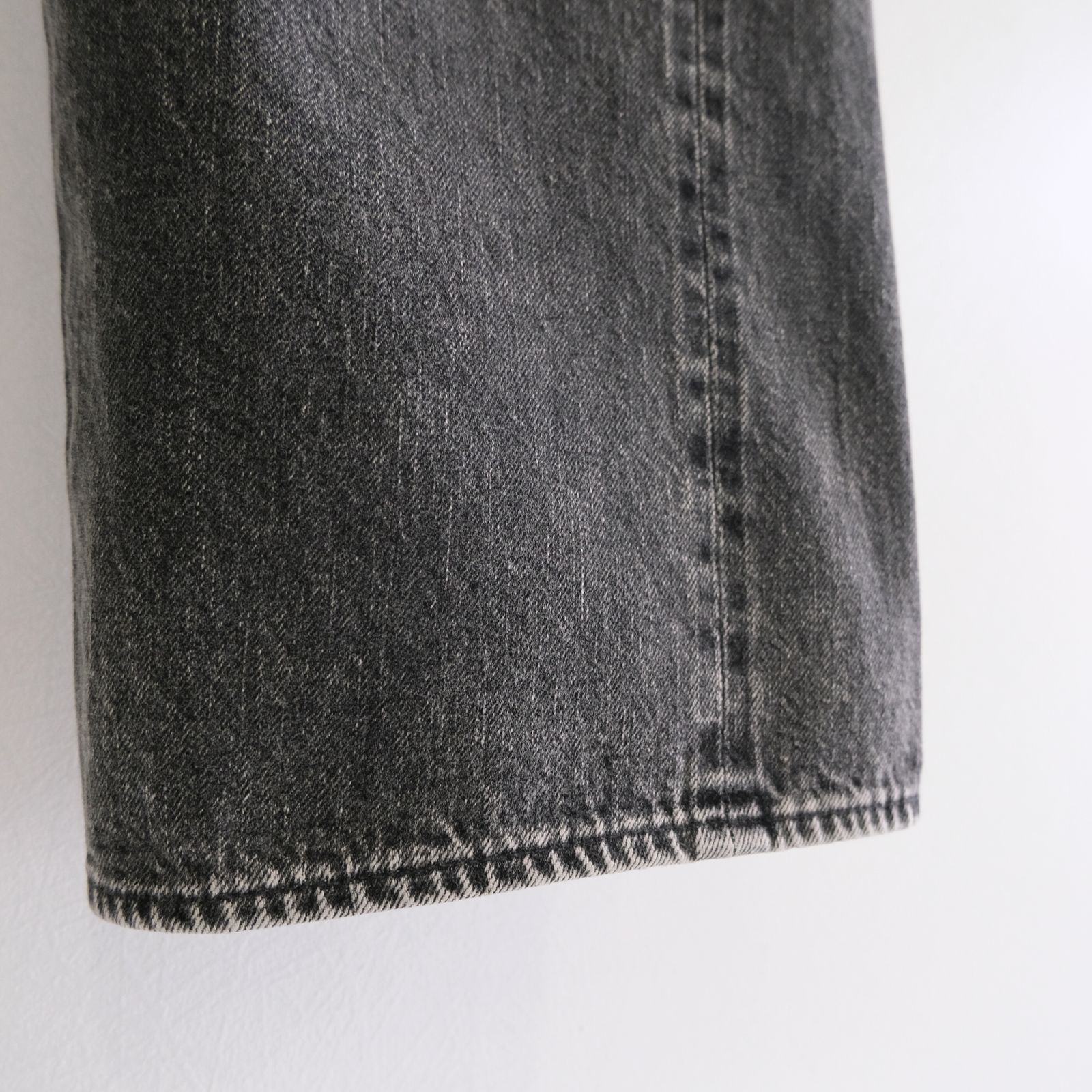 VINTAGE WASHED SELVEDGE BLACK DENIM 5P PANTS / パンツ / デニム / 5ポケット / FADED BLACK