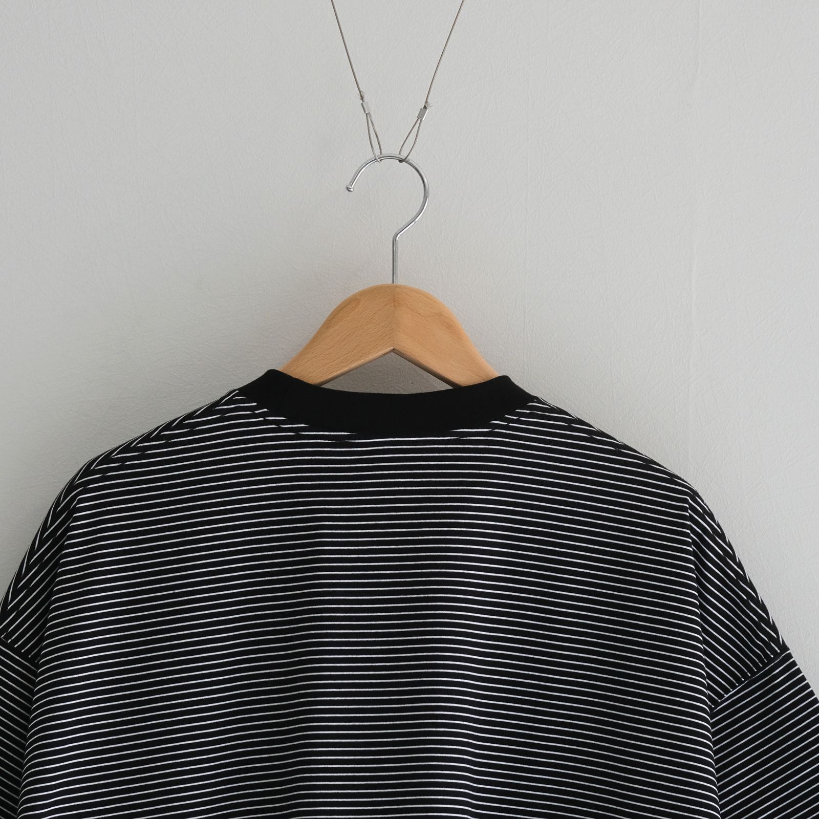 BALLOON BORDER SHORT SLEEVE T-SHIRT / Tシャツ / バルーン / ボーダー / BLACK × WHITE