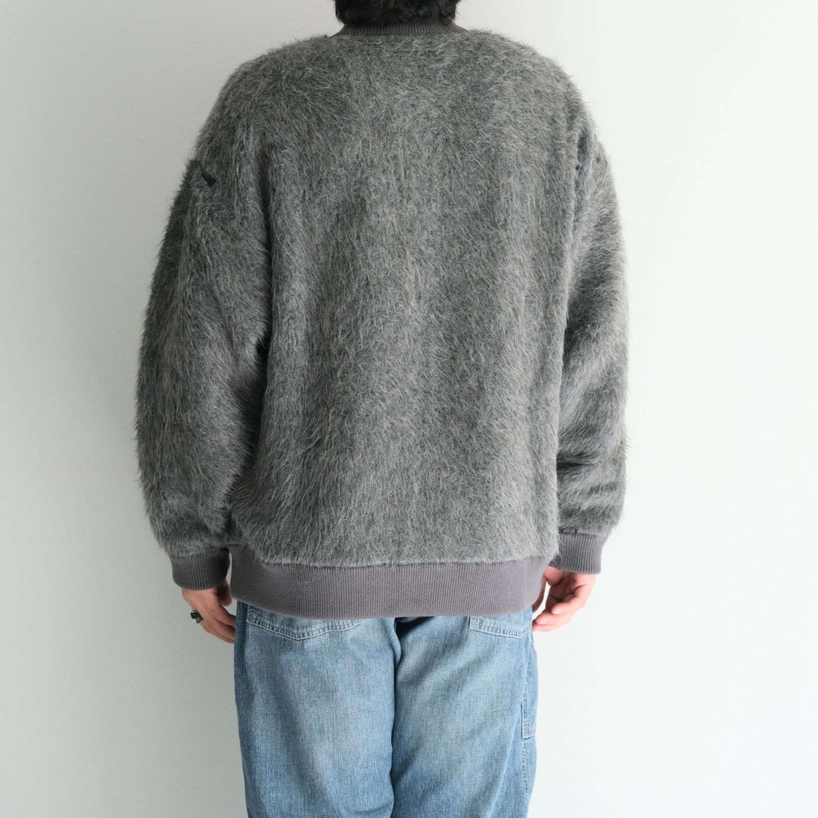 Suri Alpaca Bomber Jacket / ジャケット / ボンバージャケット / アルパカ / スリアルパカ / Grey / Turquoise