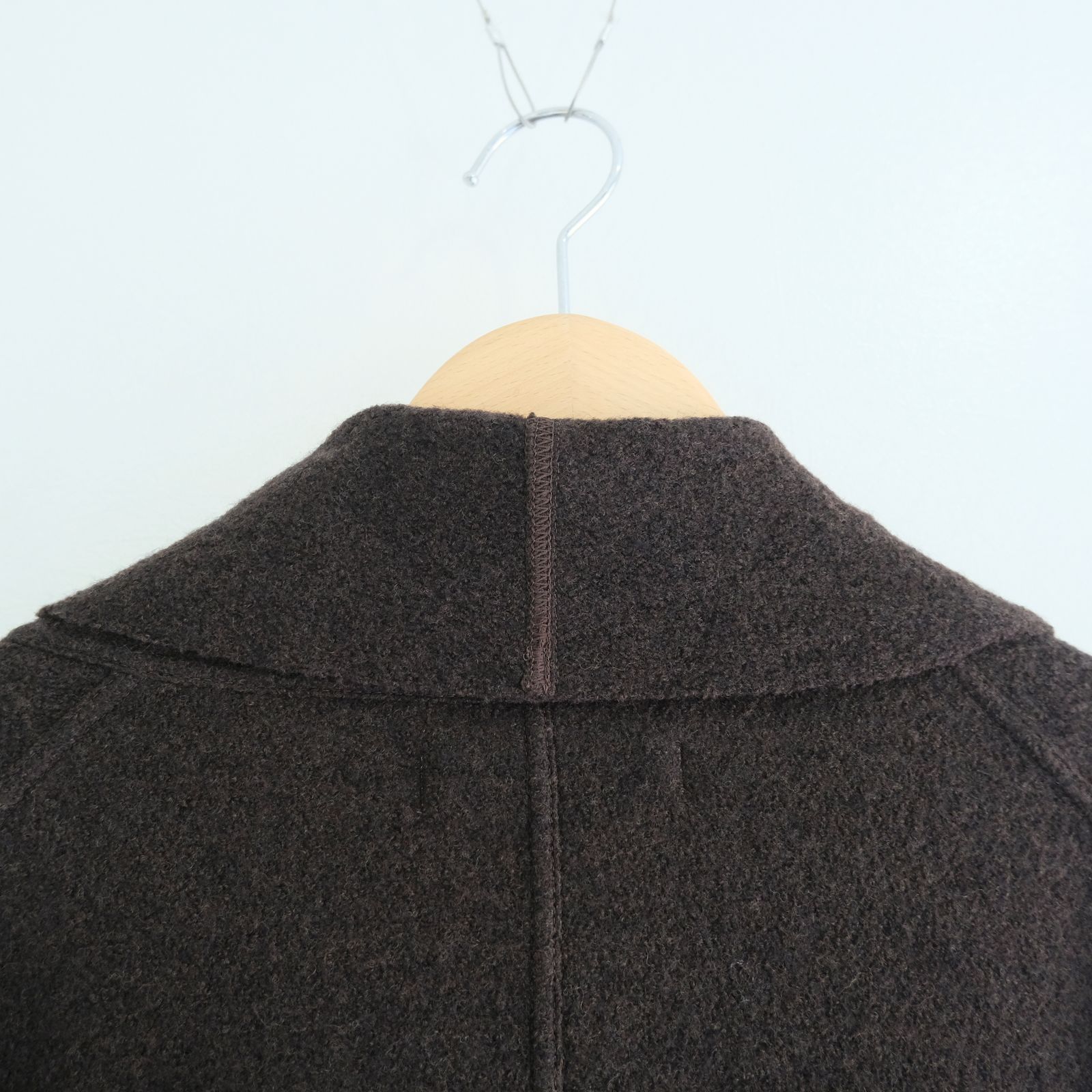 【残り1点】CARDIGAN JACKET  ‐Hard Twist Crepe Knit‐（Brown）