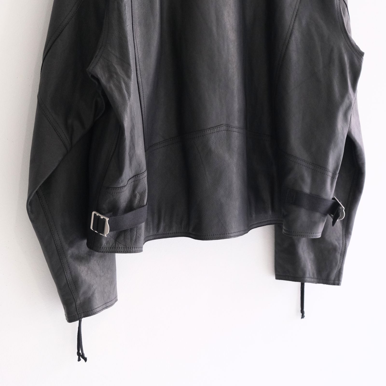 COW SKIN BAGGY RIDER JACKET / SandWaterr × CCU / ジャケット / レザージャケット / ライダース / COW SKIN / 牛革 / BLACK