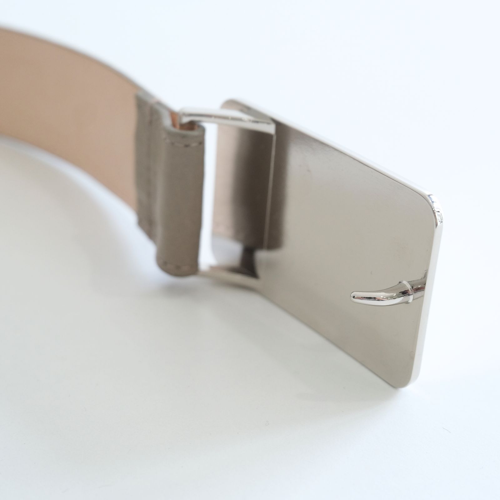 【残り1点】Leather Belt / レザー ベルト（Gray）